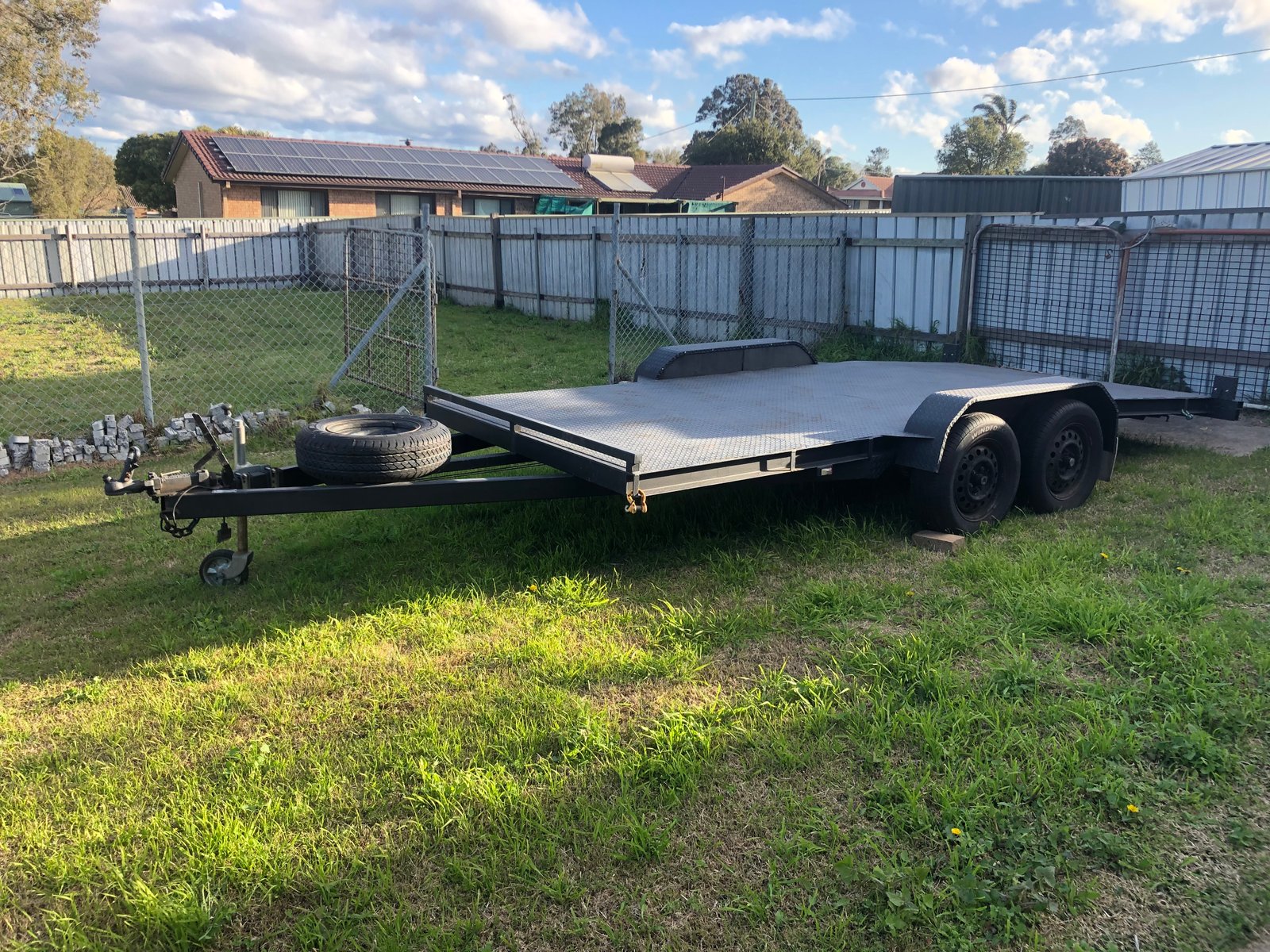 The very first Croc Hire trailer — Branxton backyard